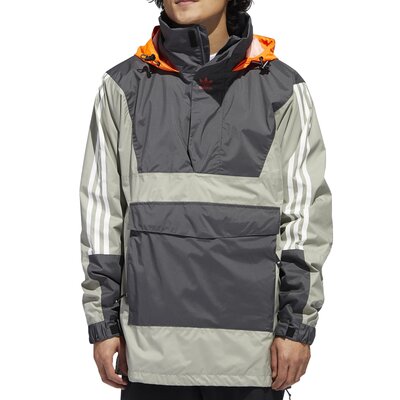 Adidas 10K Anorack Jacket Grey Six/Feather Grey/Orange
