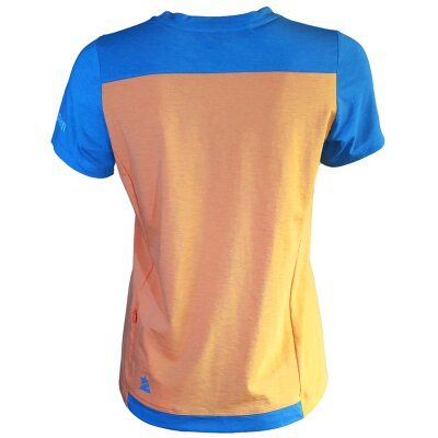 Zimtstern Wmns TrailFlowz Shirt SS Burnt Yellow/ Blue Steel