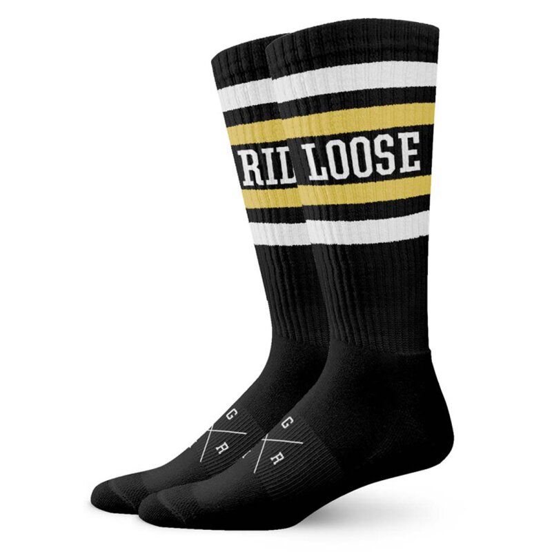 Loose Riders Cotton Bike Socks Black/Yellow