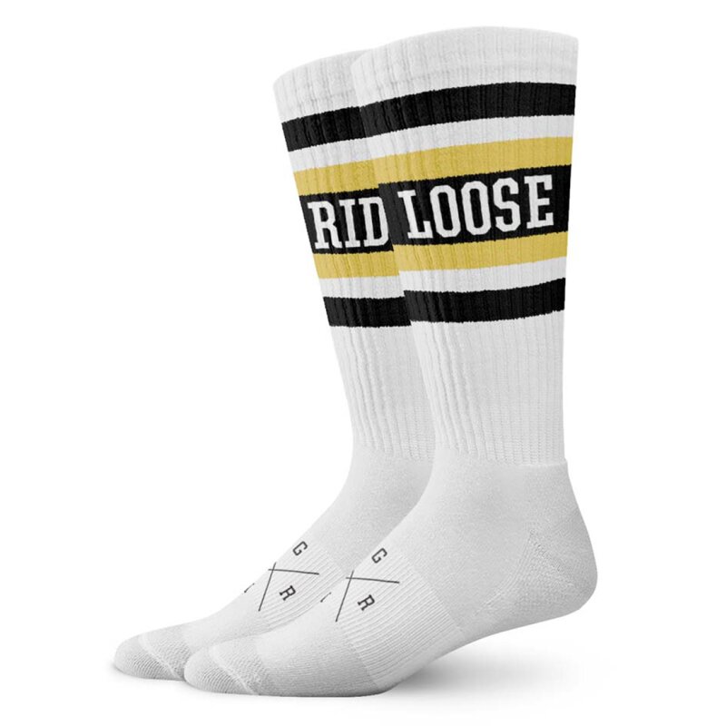 Loose Riders Cotton Bike Socks White/Yellow