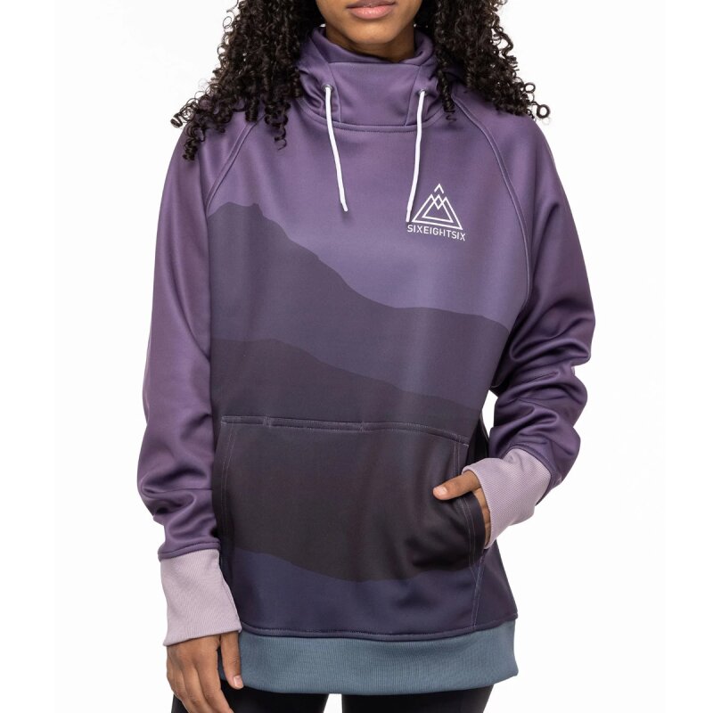 686 WMNS Bonded Fleece Pullover Hoody Dusty Orchid Mountain Sunset