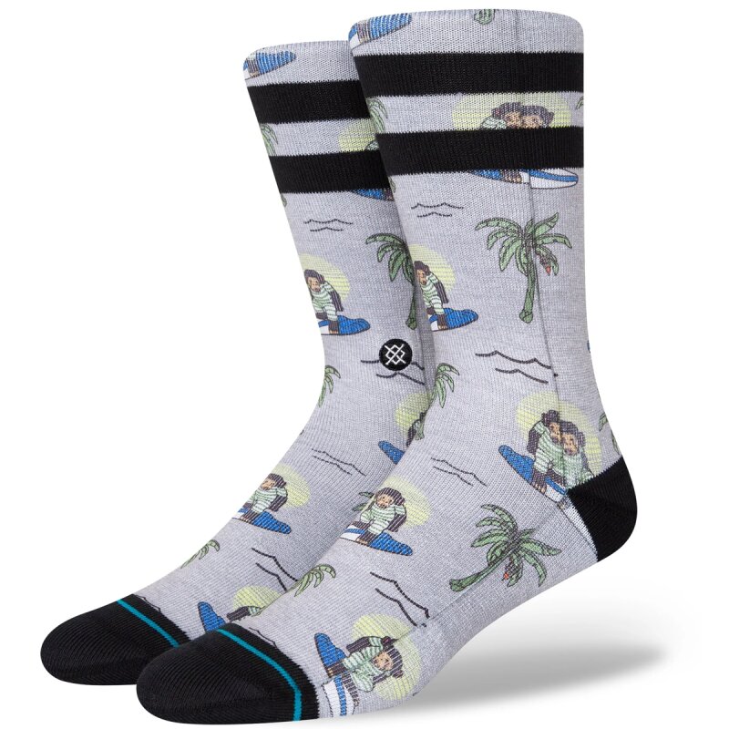 Stance Combed Cotton Socks Surfing Monkey Grey