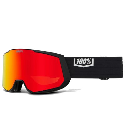 100% The Snowcraft XL Hiper Goggle Essential Black/Red ML...