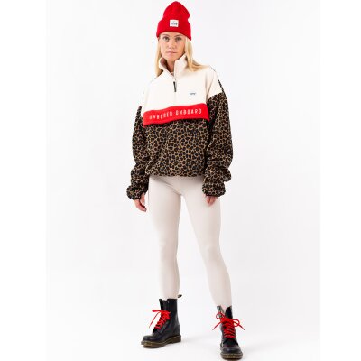 Eivy Ball Fleece Offwhite&Leopard