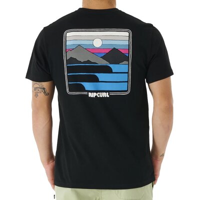 Rip Curl Surf Revival Sunset T-Shirt Black