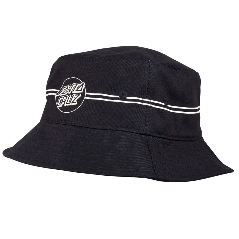 Santa Cruz Opus Dot Stripe Bucket Hat Black