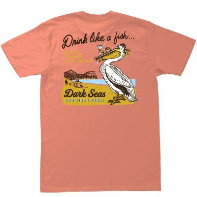 Dark Seas Deep End T-Shirt Coral