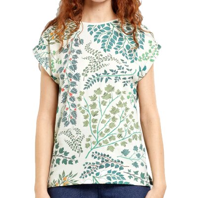 Dedicated Tee Visby Botanical Quilt Oat White