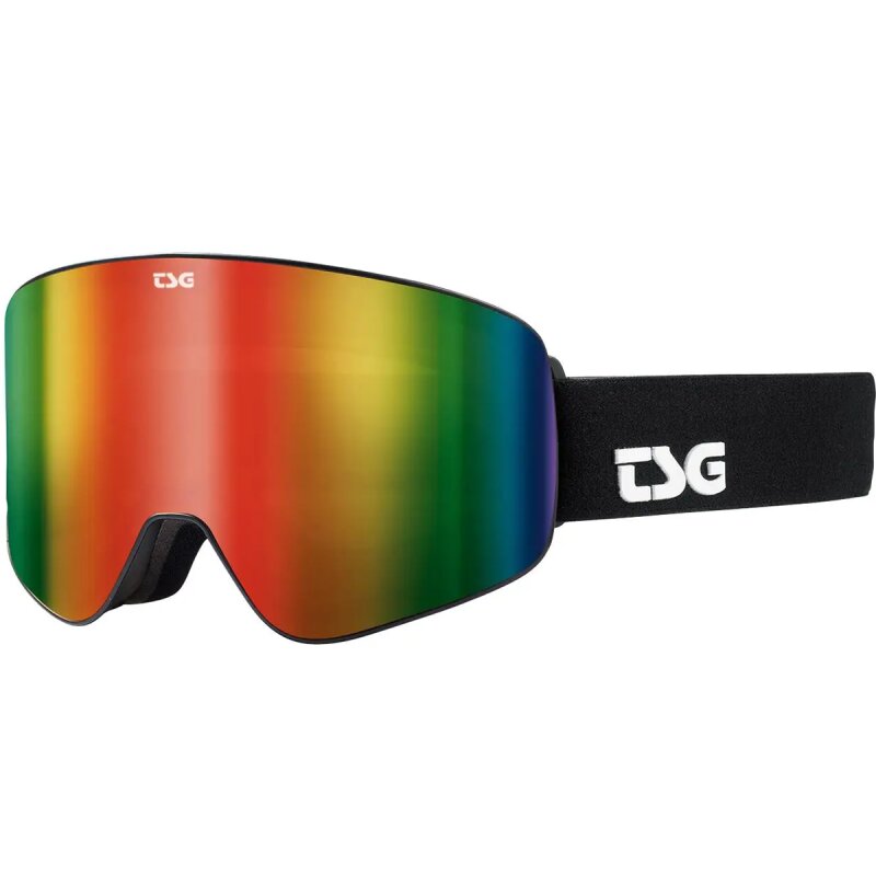 TSG Goggle Four Solid Black/Rainbow Chrome + Bonus Lens