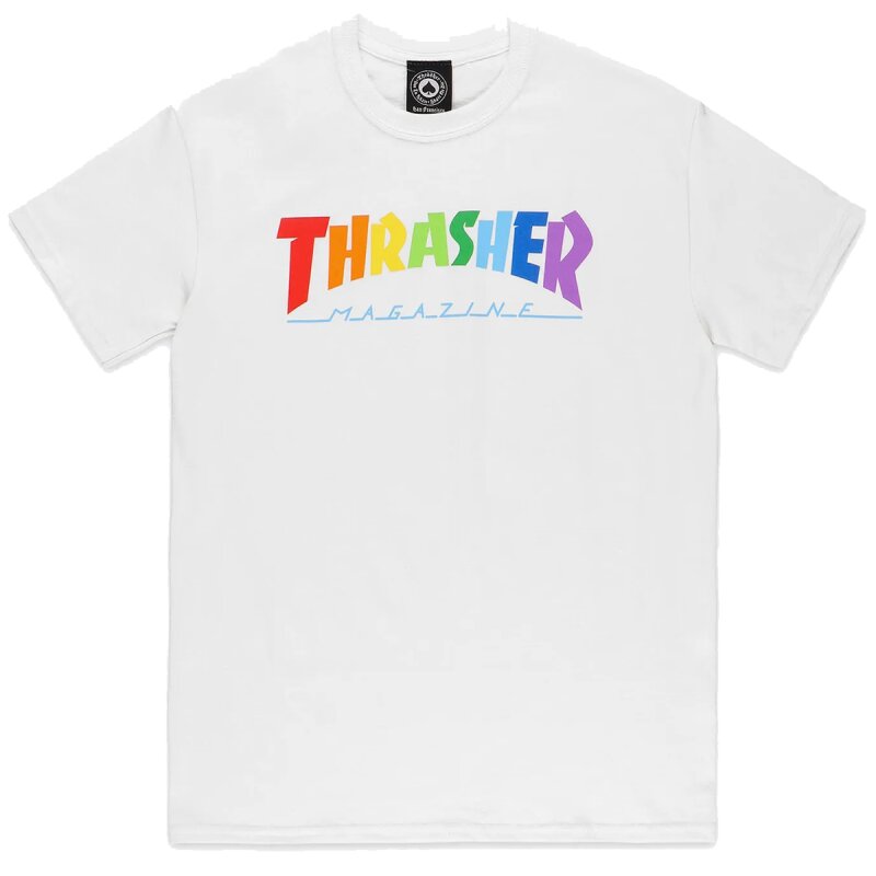 Thrasher Rainbow T-Shirt White