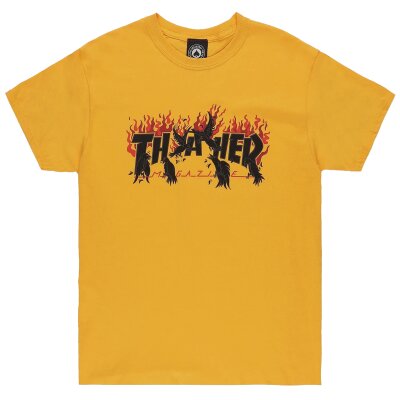 Thrasher Skate Crows T-Shirt Gold