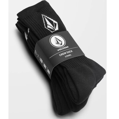 Volcom Full Stone Sock 3 Pack Black