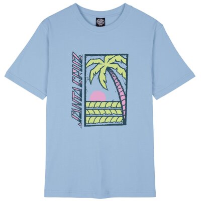 Santa Cruz Womens Palm Strip T-Shirt Hyacinth