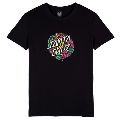 Santa Cruz Womens Dressen Snake Front T-Shirt Black