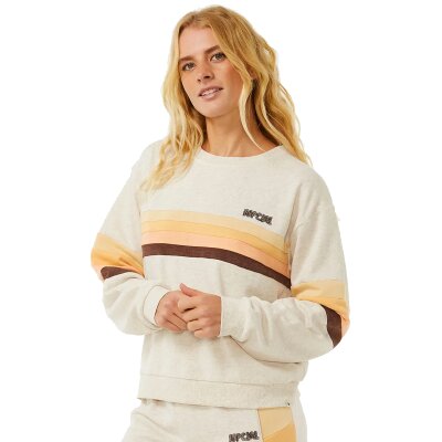 Rip Curl Surf Revival Pannelled Crew Oatmeal Marle