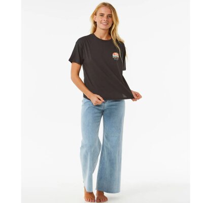 Rip Curl Line Up Relaxed Tee Washed Black