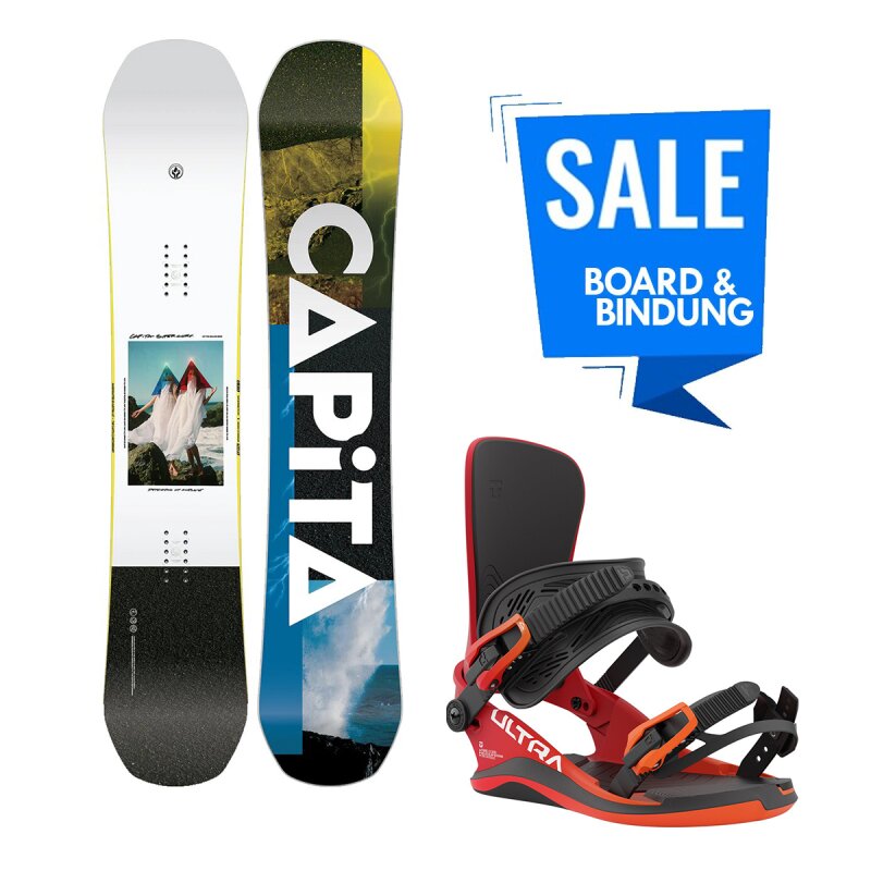 Capita The DOA Defenders of Awesome Snowboard 158cm &  Union Ultra Snowboard Bindung Ultra Red L (43,5 +)