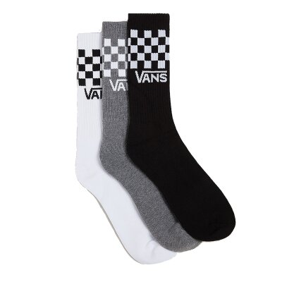 Vans Classic Check Crew Socks Black 3 Paar
