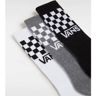 Vans Classic Check Crew Socks Black 3 Paar