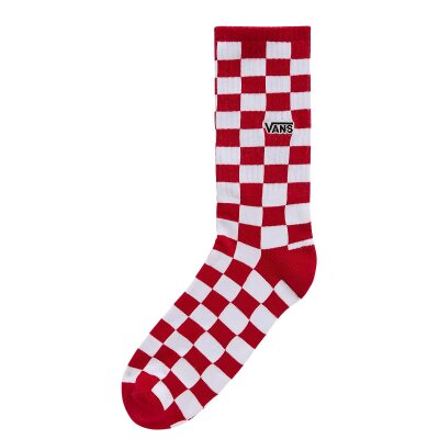 Vans Checkerboard Crew Socks Red/White