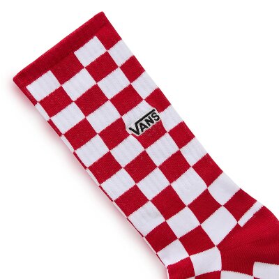 Vans Checkerboard Crew Socks Red/White