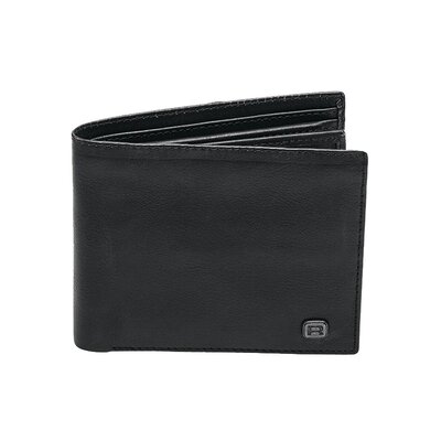Reell Trifold Leather Wallet Black