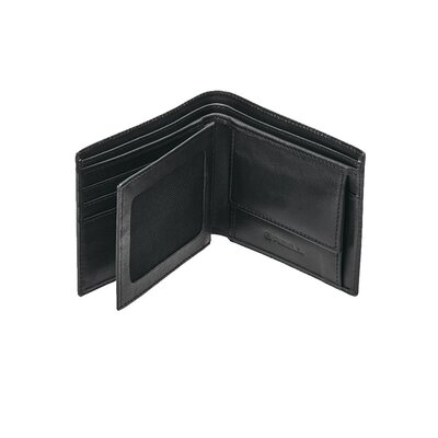 Reell Trifold Leather Wallet Black